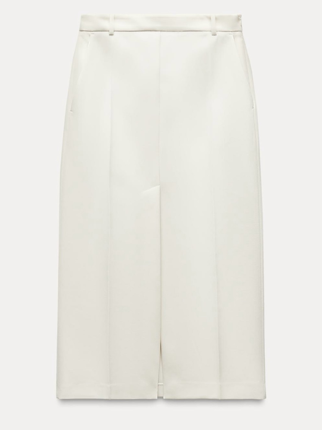 Nwt Zara Zw Collection Midi Pencil Skirt With Slit